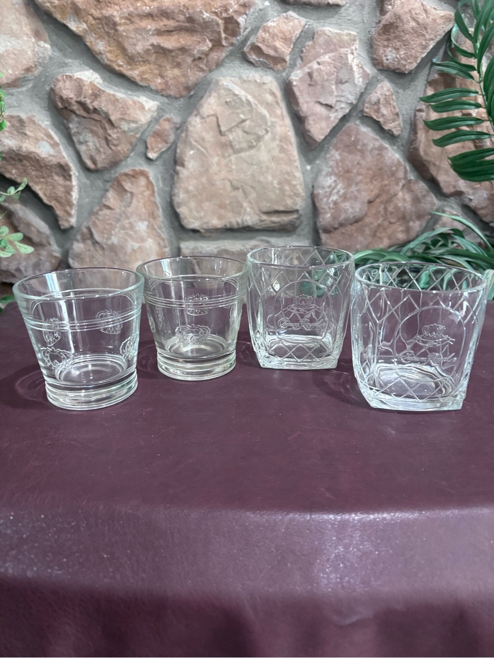 Vintage crown royal glasses